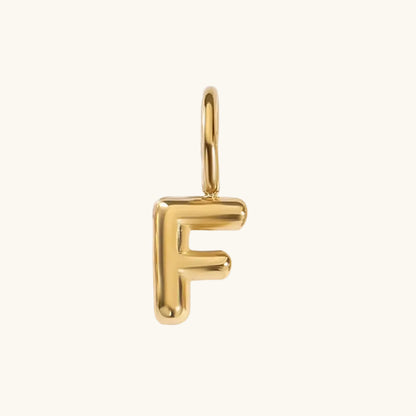 Ballon Buchstaben Anhänger Gold / F – Fascina