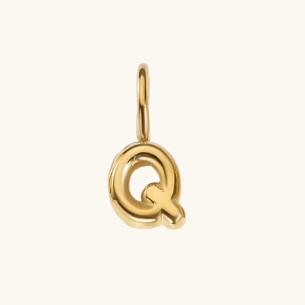 Ballon Buchstaben Anhänger Gold / Q – Fascina