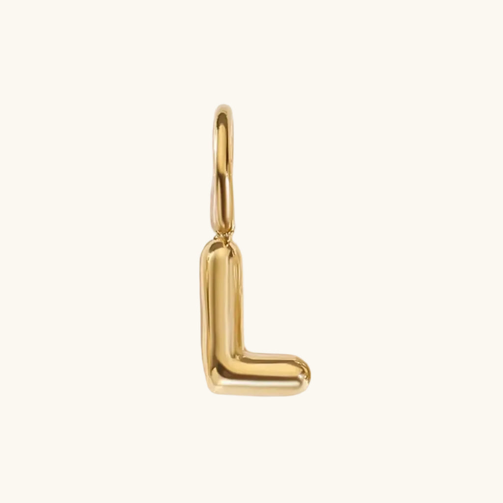 Ballon Buchstaben Anhänger Gold / L – Fascina