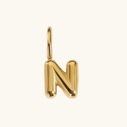 Ballon Buchstaben Anhänger Gold / N – Fascina