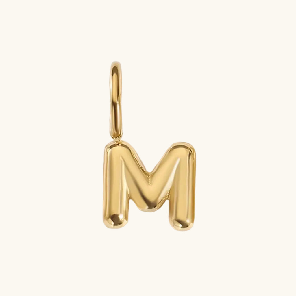 Ballon Buchstaben Anhänger Gold / M – Fascina