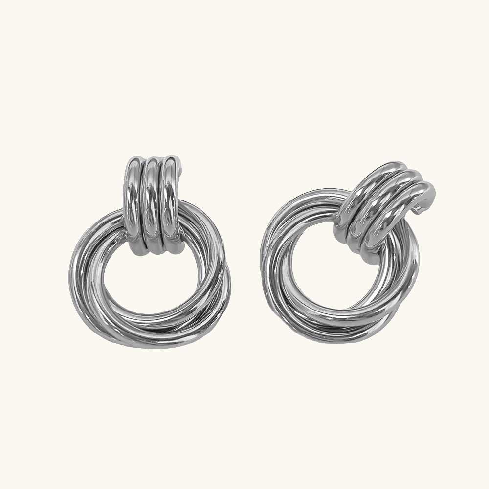 Golden Loop Statement Earrings