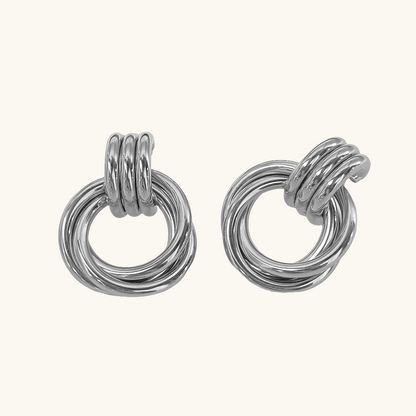 Golden Loop Statement Earrings