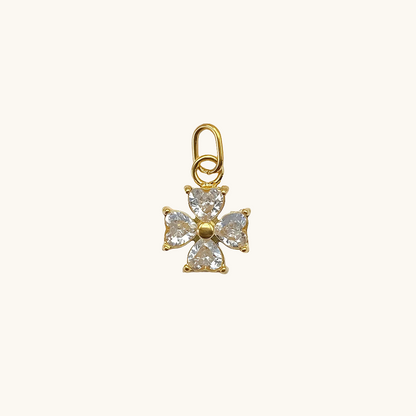 Blumen Kreuz Kleeblatt Anhänger